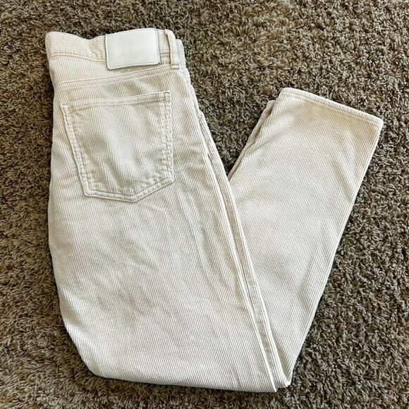MOUSSY VINTAGE Pants - MOUSSY VINTAGE Japan Ailey Corduroy Straight Leg Pants Off White Size 30